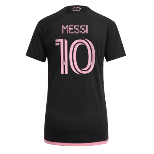 Dres Inter Miami Lionel Messi #10 Gostujuci za Žensko 2023-24 Kratak Rukav